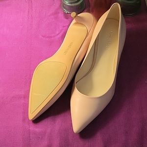 Nine West pumps, light pink, size6M, leather,